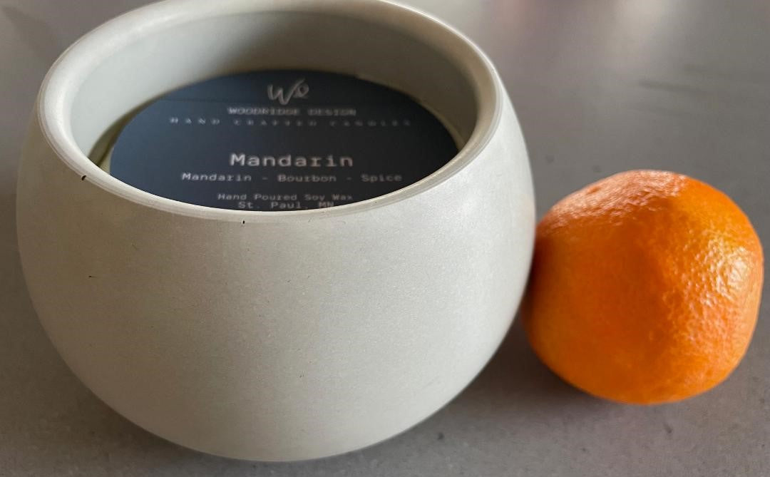 Mandarin Cement 9oz Candle