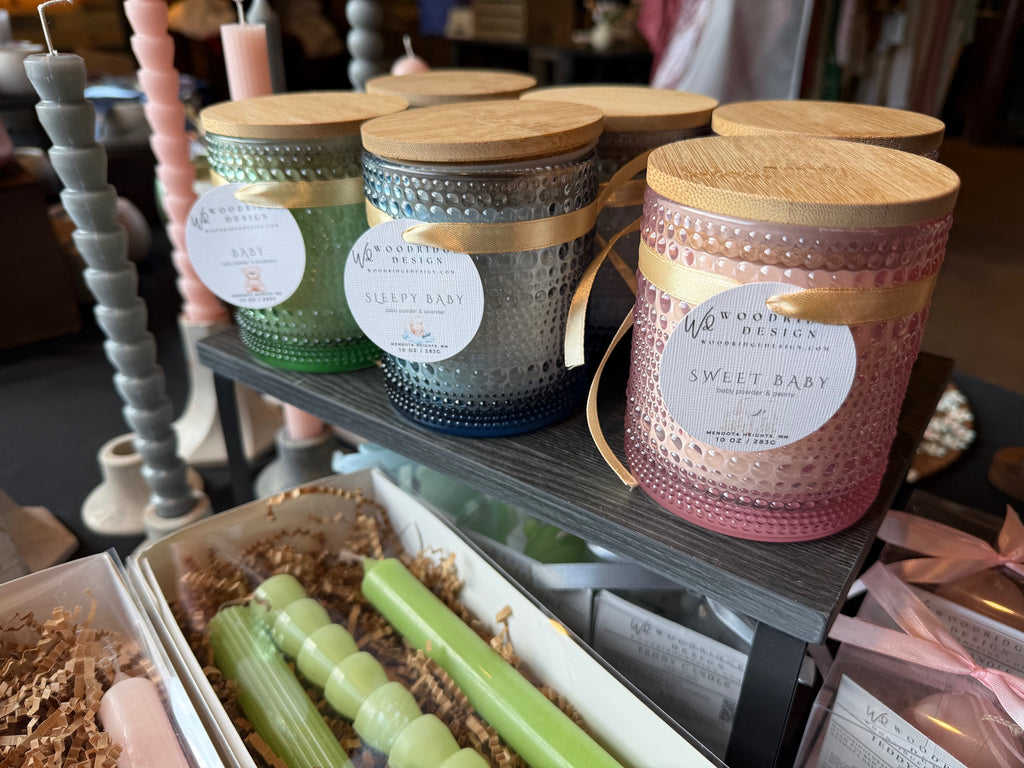 Large Baby Bubble Glass Candle