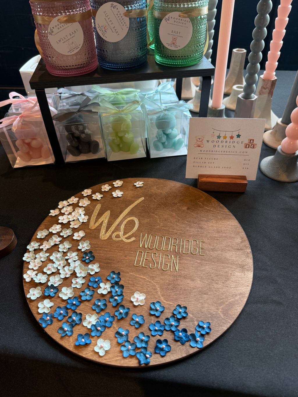 Large Baby Bubble Glass Candle