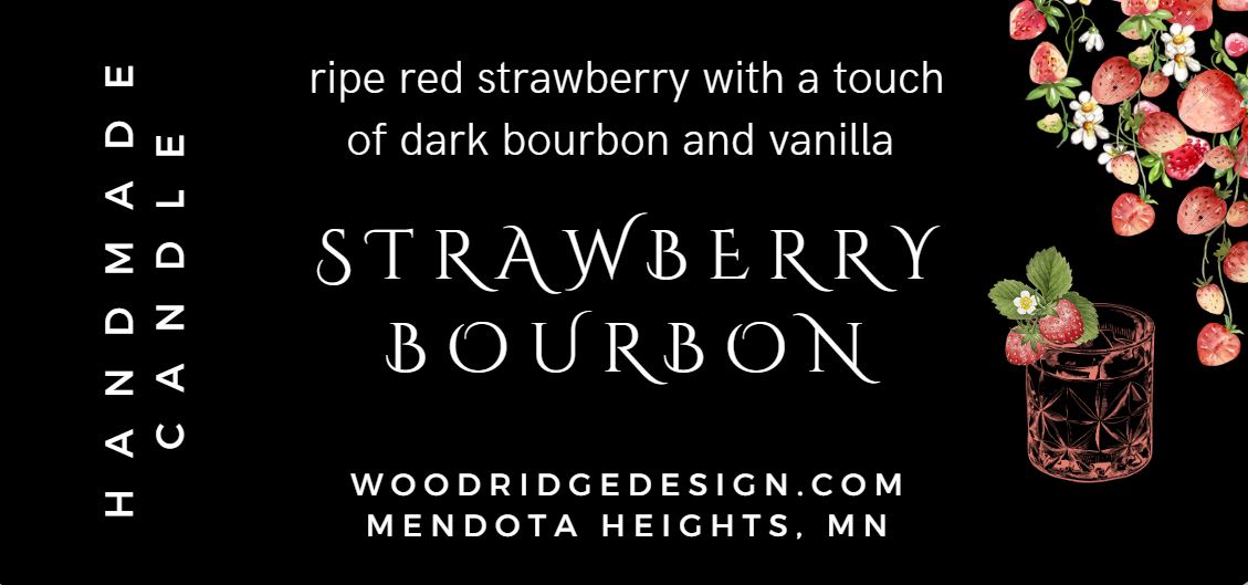 Strawberry Bourbon Smoke Glass Candle