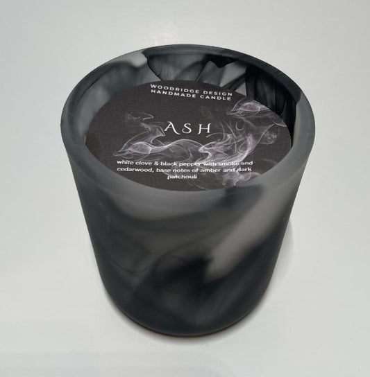 Ash Smoke Glass Candle