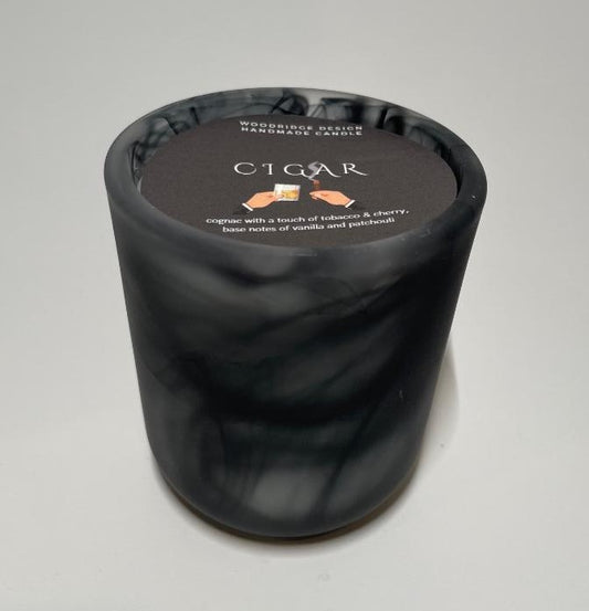 Cigar Smoke Glass Candle