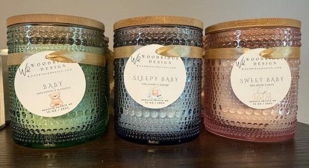 Large Baby Bubble Glass Candle