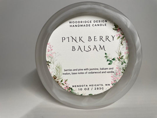 Pink Berry Balsam Smoke Glass Candle