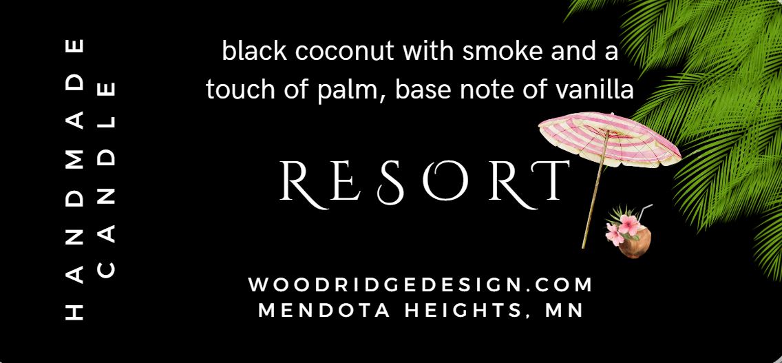 Resort Smoke Glass Candle