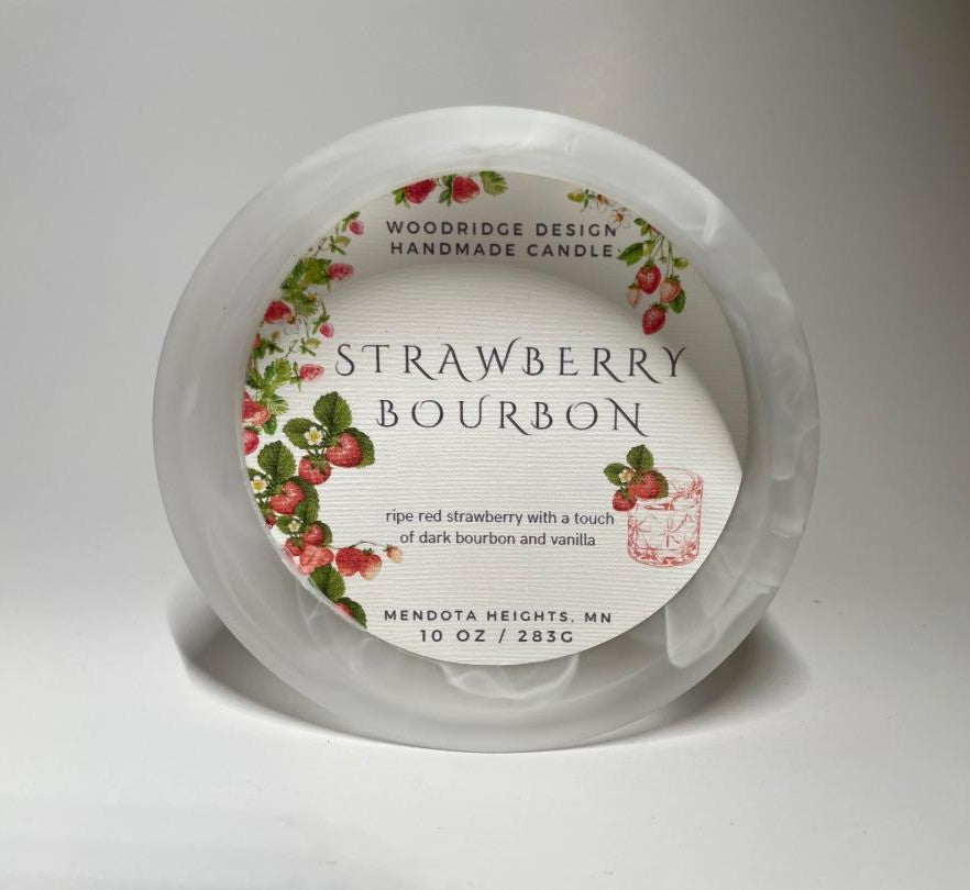 Strawberry Bourbon Smoke Glass Candle