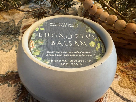 Eucalyptus Balsam Cement 9oz Candle