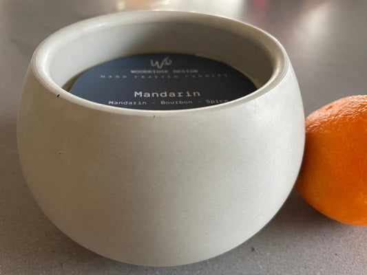 Mandarin Cement 9oz Candle