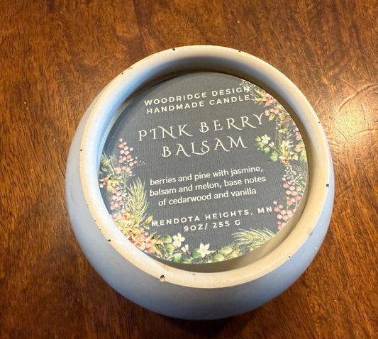 Pink Berry Balsam Cement 9oz Candle