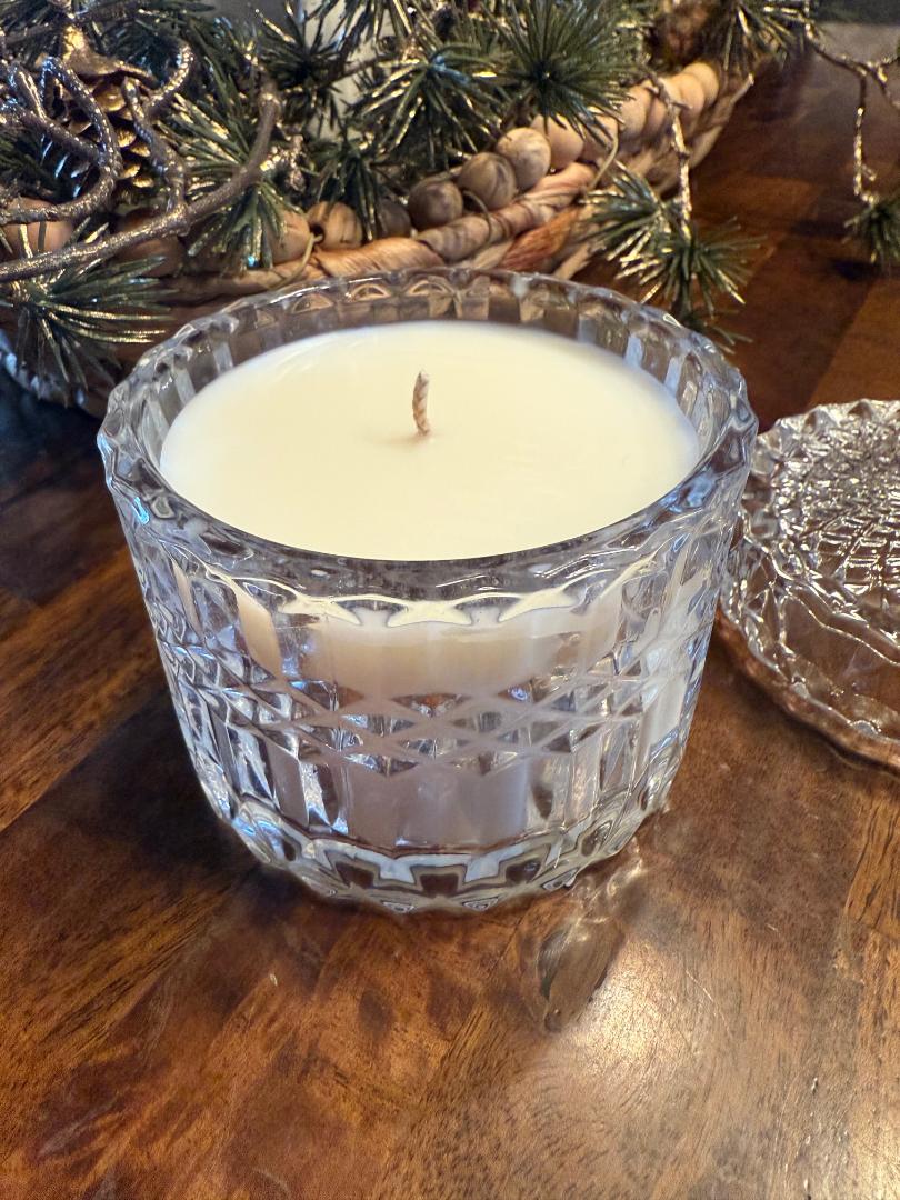 Crystal Lidded Glass Candle