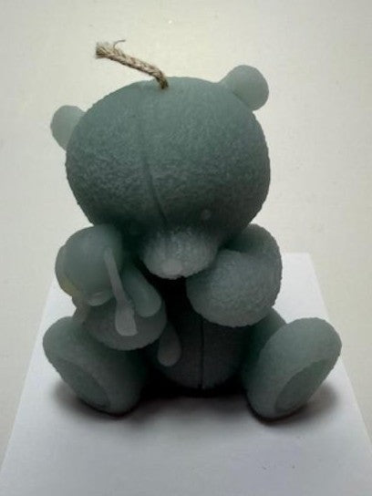 Baby Teddy Bear Beeswax Pillar