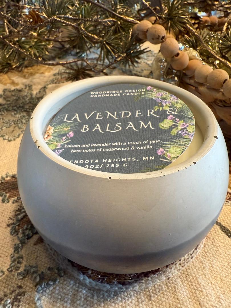 Lavender Balsam Cement 9oz Candle