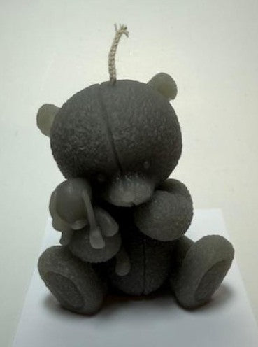Baby Teddy Bear Beeswax Pillar