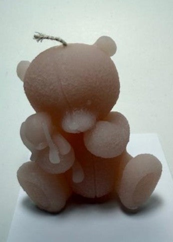 Baby Teddy Bear Beeswax Pillar