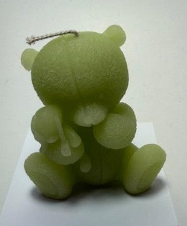 Baby Teddy Bear Beeswax Pillar