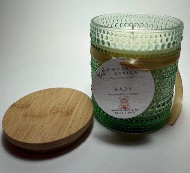 Large Baby Bubble Glass Candle