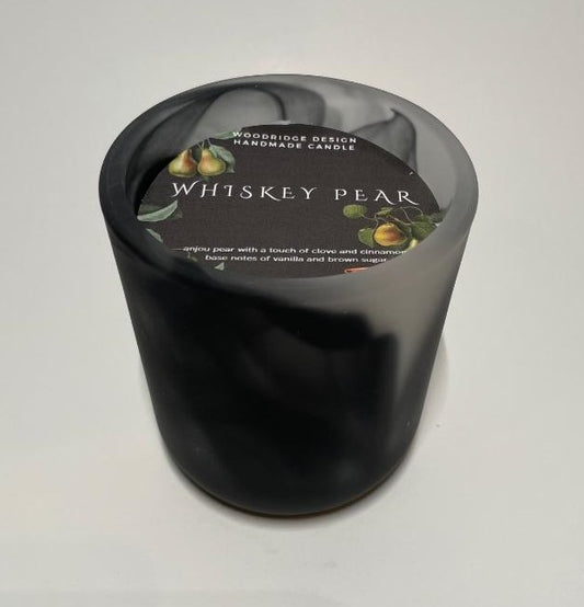 Whiskey Pear Smoke Glass Candle